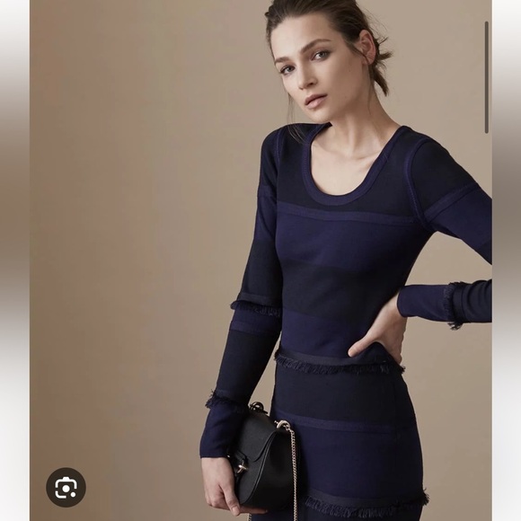 REISS Bridey Long Sleeve Knitted Midi Dress Wedding Guest Travel Cocktail City - Picture 3 of 8